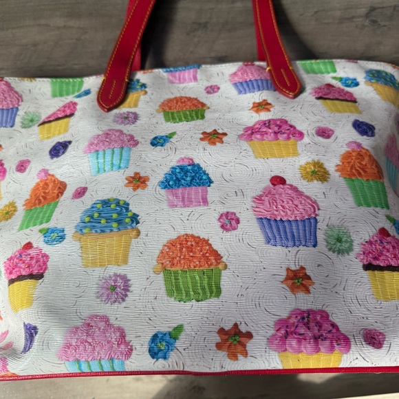 Dooney & Bourke Colorful Cupcake Tote Bag - Picture 2 of 8